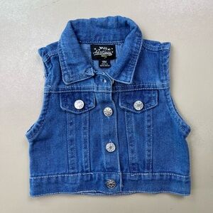 My Destiny Baby Denim Vest 18M Blue Jean Button Front Toddler